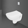 Belmonte Rimless Ceramic Wall Mounted Toilet Wall Hung Commode New Cera White Belmonte Rimless Ceramic Wall Mounted Toilet Wall Hung Commode New Cera White