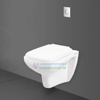 Belmonte Combo of Wall Mount Toilet Cera with Pneumatic Concealed Cistern - White