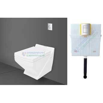Wall Hung Commode With Concealed Cistern Tank | Vardhman Ceramics