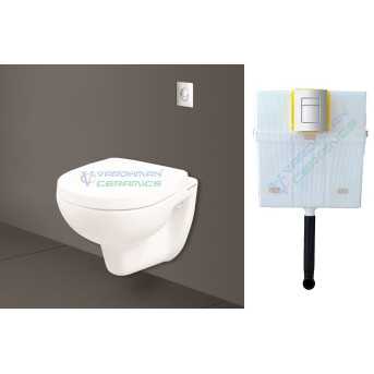Wall Hung Commode With Concealed Cistern Tank | Vardhman Ceramics