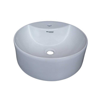 Belmonte Table Top Wash Basin Round 16 Inch X 16 Inch - White