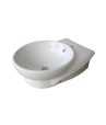 Belmonte Table Top Wash Basin Ovo 12 Inch X 17 Inch - White