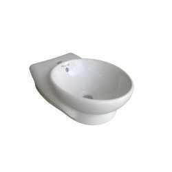 Belmonte Table Top Wash Basin Ovo 12 Inch X 17 Inch - Ivory