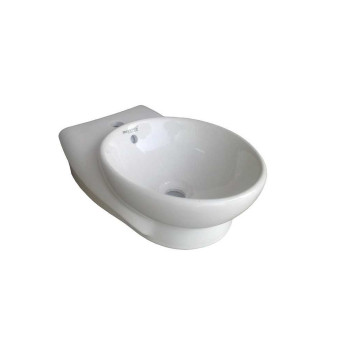 Belmonte Table Top Wash Basin Ovo 12 Inch X 17 Inch - Ivory