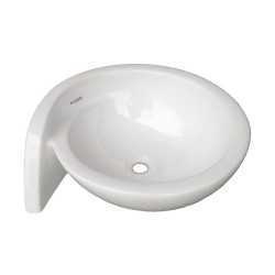 Belmonte Table Top Wash Basin Moon 21 Inch X 18 Inch - Ivory
