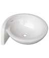 Belmonte Table Top Wash Basin Moon 21 Inch X 18 Inch - Ivory