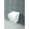 Belmonte Wall Hung Water Closet Crystal With Flush Valve & Soft Close Seat Cover - White