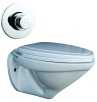 Belmonte Wall Hung Water Closet Cansil With Flush Valve & Soft Close Seat Cover - White