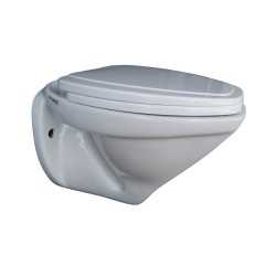 Belmonte Wall Hung Water Closet Cansil With Flush Valve & Soft Close Seat Cover - Ivory