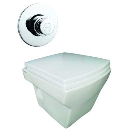 Belmonte Wall Hung Water Closet Square With Soft Close Seat Cover - White