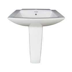 Combo of Belmonte Water Closet Square with Altis Pedestal Wash Basin - White