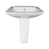 Combo of Belmonte Water Closet Square with Altis Pedestal Wash Basin - White