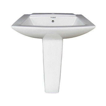 Combo of Belmonte Water Closet Square with Altis Pedestal Wash Basin - Ivory