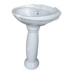 Belmonte Pedestal Wash Basin Aishwarya - White