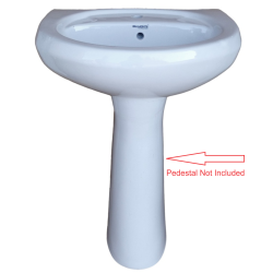 Belmonte Wash Basin Cera 22 Inch X 16 Inch Without Pedestal - Ivory