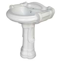 Combo of Belmonte One Piece Water Closet Square S Trap with Sterling Pedestal Wash Basin - Ivory
