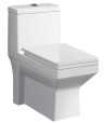 Combo of Belmonte Water Closet Ripone S Trap With LCD Pedestal Wash Basin - White
