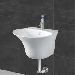Belmonte Semi Pedestal Wash Basin Berlin - White