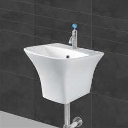 Belmonte Semi Pedestal Wash Basin Kubica - White