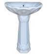 Belmonte One Piece Water Closet Cally S Trap With Lotus Pedestal Wash Basin - Ivory