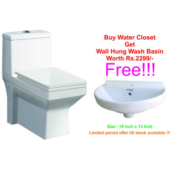 Belmonte One Piece Water Closet Ripone S Trap - White