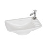 Belmonte Ceramic Wash Basin Wall Mounted cum Table Top Sink 16 x 9 x 4.5 Inch - White Belmonte Ceramic Wash Basin Wall Mounted cum Table Top Sink 16 x 9 x 4.5 Inch - White