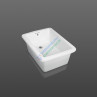 Belmonte 18x12x6 Inch White Ceramic Laboratory Sink - Glossy Finish, Rectangle Shape with Overflow Hole Belmonte 18x12x6 Inch White Ceramic Laboratory Sink - Glossy Finish, Rectangle Shape with Overflow Hole