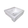 Belmonte Table Top Wash Basin Nabulla 19.50 Inch X 18.50 Inch - White