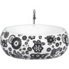 Belmonte Ceramic Designer Table Top Wash Basin 41cm x 41cm x 15cm Retro Printed White Belmonte Ceramic Designer Table Top Wash Basin 41cm x 41cm x 15cm Retro Printed White