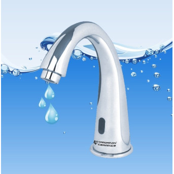 Vardhman Ceramics Touchless Automatic Sensor E Tap Faucet Swan DC Power Supply Model for Bathroom Wash Basin