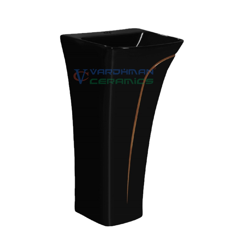 Belmonte Designer Standing Wash Basin | Black | Glossy Finish | Floor Mount Belmonte Designer Standing Wash Basin | Black | Glossy Finish | Floor Mount