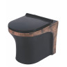 Belmonte Floor Mounted EWC Retro S Trap 100mm | 4 Inch Bricks Black
