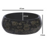 Belmonte Ceramic Designer Table Top Wash Basin 41cm x 41cm x 15cm Retro Printed Black Belmonte Ceramic Designer Table Top Wash Basin 41cm x 41cm x 15cm Retro Printed Black