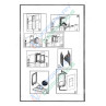 Belmonte Combo of Rimless Commode Wall Hung New Cera with Pneumatic Concealed Cistern without frame - White Belmonte Combo of Rimless Commode Wall Hung New Cera with Pneumatic Concealed Cistern without frame - White
