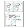 Rimless Toilet Wall Hung with Cistern Pneumatic Sanitee White Combo - Belmonte Rimless Toilet Wall Hung with Cistern Pneumatic Sanitee White Combo - Belmonte