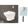 Rimless Toilet Wall Hung with Cistern Pneumatic Sanitee White Combo - Belmonte Rimless Toilet Wall Hung with Cistern Pneumatic Sanitee White Combo - Belmonte