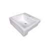 Belmonte Table Top Wash Basin Nabulla 19.50 Inch X 18.50 Inch - White