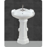 Belmonte Ceramic U Shape Pedestal Wash Basin Sterling 25 x 18 Inch White