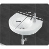 Belmonte Small Wall Hung Wash Basin for Bathroom Rado - White Belmonte Small Wall Hung Wash Basin for Bathroom Rado - White