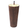 Belmonte Ceramic One Piece Wash Basin Jeker 16 x 16 x 33.5 Inch Brown