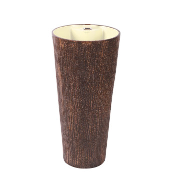 Buy Belmonte Ceramic One Piece Wash Basin Jeker 16 x 16 x 33.5 Inch...