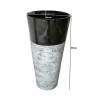 Belmonte Ceramic One Piece Designer Wash Basin Free Standing Jeker 16 x 16 x 33.5 Inch Black Grey Belmonte Ceramic One Piece Designer Wash Basin Free Standing Jeker 16 x 16 x 33.5 Inch Black Grey