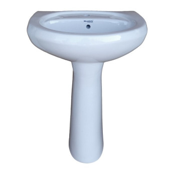 Belmonte Pedestal Wash Basin Cera - White