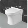 Belmonte Ceramic Floor Mounted Western Commode Toilet EWC P Trap Retro White
