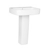 Belmonte Thar Set Ceramic Pedestal Wash Basin | Wall Mount | Glossy White | 22x18x32 Inch Belmonte Thar Set Ceramic Pedestal Wash Basin | Wall Mount | Glossy White | 22x18x32 Inch