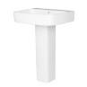 Belmonte Thar Set Ceramic Pedestal Wash Basin | Wall Mount | Glossy White | 22x18x32 Inch Belmonte Thar Set Ceramic Pedestal Wash Basin | Wall Mount | Glossy White | 22x18x32 Inch