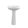 Pedestal Wash Basin Belmonte Cera Set White Ceramic Glossy Finish U Shape 22 x 17 x 35 Inch Pedestal Wash Basin Belmonte Cera Set White Ceramic Glossy Finish U Shape 22 x 17 x 35 Inch