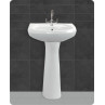 Pedestal Wash Basin Belmonte Cera Set White Ceramic Glossy Finish U Shape 22 x 17 x 35 Inch Pedestal Wash Basin Belmonte Cera Set White Ceramic Glossy Finish U Shape 22 x 17 x 35 Inch