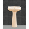 Belmonte Cera Set Ivory Pedestal Wash Basin - Wall Mount, Ceramic, Glossy Finish, U Shape - 22x17x35 Inch Belmonte Cera Set Ivory Pedestal Wash Basin - Wall Mount, Ceramic, Glossy Finish, U Shape - 22x17x35 Inch