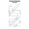 Belmonte One Piece EWC / Western Commode Toilet P Trap Cally Ivory Belmonte One Piece EWC / Western Commode Toilet P Trap Cally Ivory
